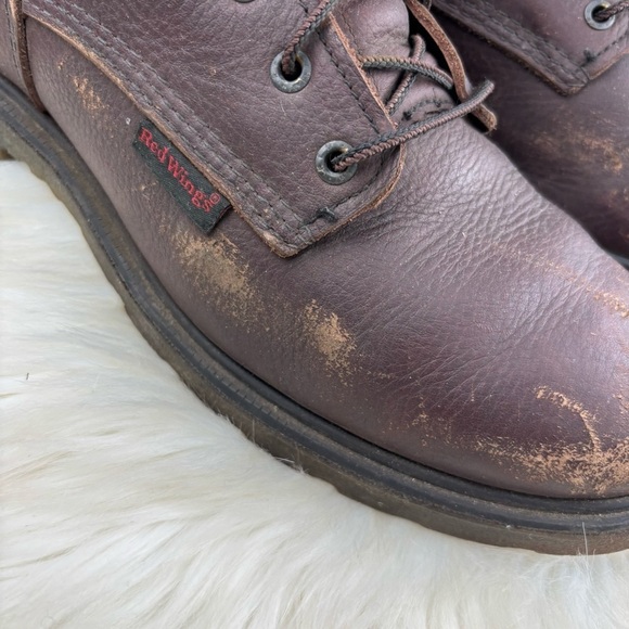 Red Wing Brown Leather Boots Lace up with Sturdy Sole size 11 Man - Picture 10 of 14